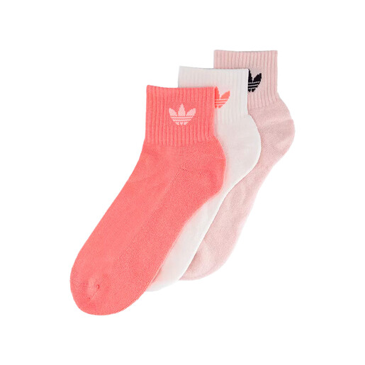 ADIDAS 1/4 SOCKS 3P rosa