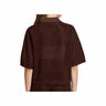 adidas Camiseta Mujer CROCHET POLO MARRON vista trasera