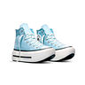 Converse Zapatillas Mujer CHUCK TAYLOR ALL STAR LIFT DOUBLE STACK PLATFORM DISTRESSED AZUL lateral interior