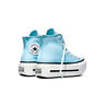 Converse Zapatillas Mujer CHUCK TAYLOR ALL STAR LIFT DOUBLE STACK PLATFORM DISTRESSED AZUL vista trasera
