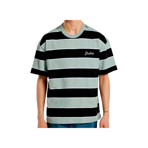 DICKIES EMBROIDERY STRIPE SS TEE JADEITE verde