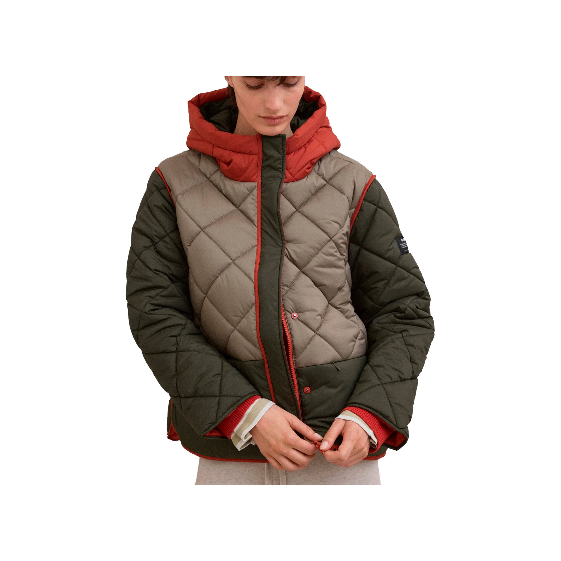 Ecoalf Verin Multi Jacket Woman beige chaquetas mujer | Dooers Sneakers