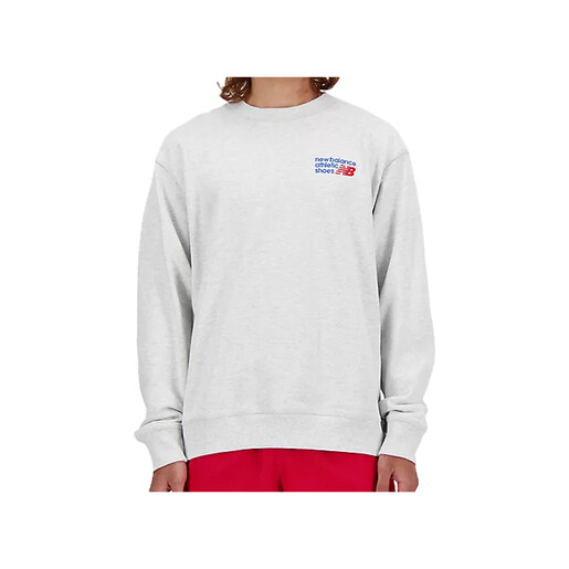NEW BALANCE ATHLETICS RELAXED PREMIUM LOGO CREW gris