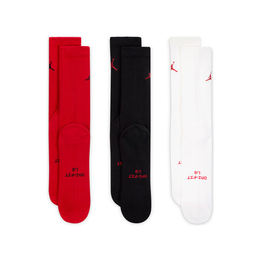 NIKE JORDAN EVERYDAY CREW SOCKS (3 PAIRS) negro