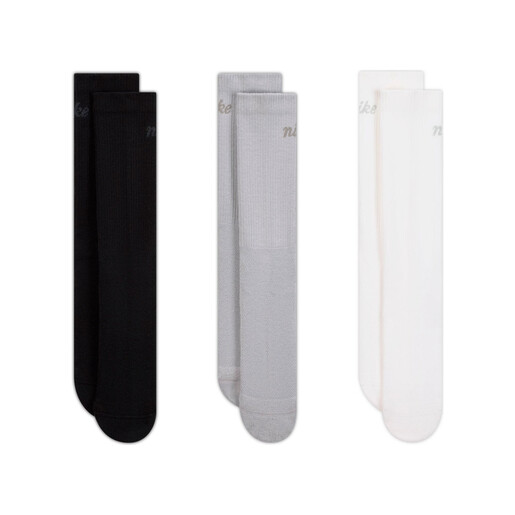 NIKE NIKE EVERYDAY ELEVATED CREW SOCKS (3 PAIRS) negro
