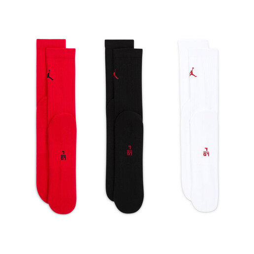 NIKE U J ED CUSH POLY CREW 3PR 144 rojo