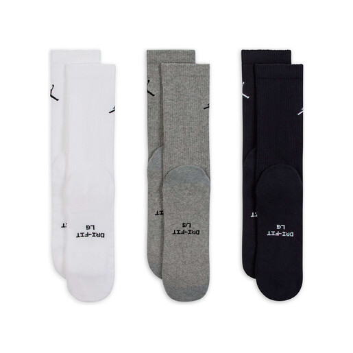 NIKE JORDAN EVERYDAY CREW SOCKS (3 PAIRS) negro