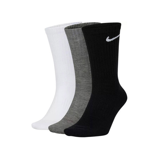 NIKE U NK EVERYDAY LTWT CREW 3PR gris