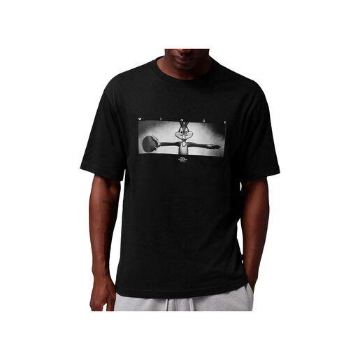 Nike Camiseta Hombre M J BRK SJ WNGS 85 SS CRW NEGRO