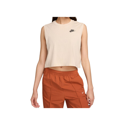 NIKE W NSW CLUB CRP SL TEE beige