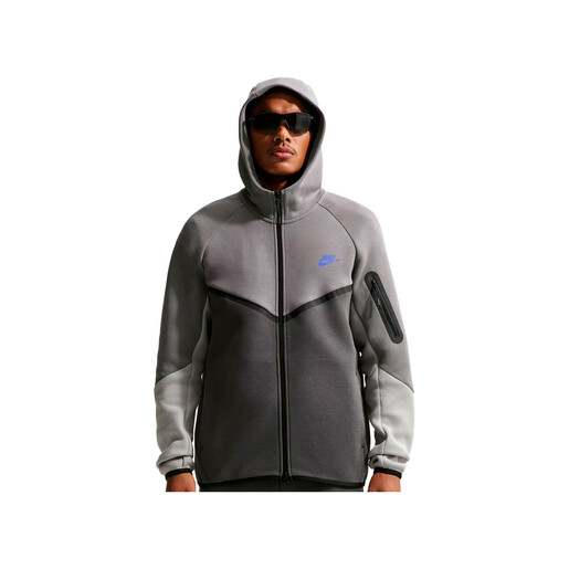 NIKE M NK TCH FLC FZ WR HOODIE gris