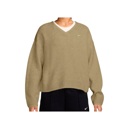 NIKE W NSW SWT KT VNECK CREW beige
