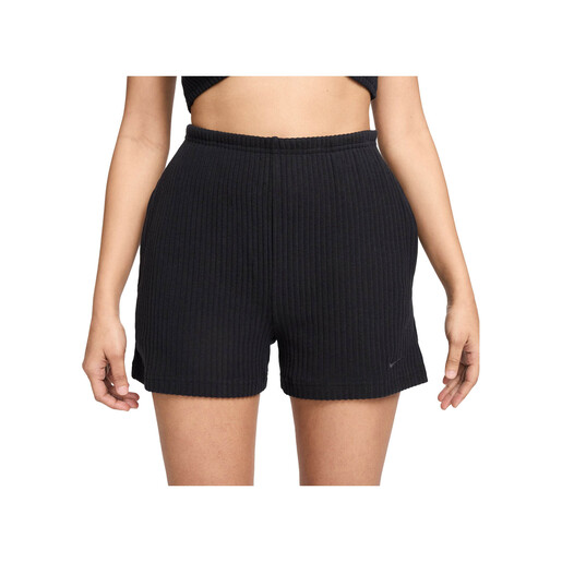 NIKE W NSW NK CHLL KNT RIB 3IN SHRT negro