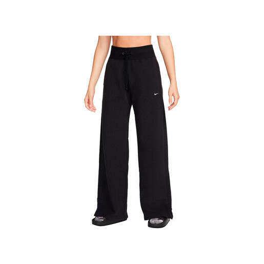 NIKE W NSW PHNX PLSH HR PANT WIDE negro