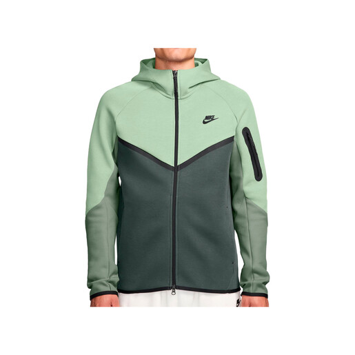 NIKE M NK TCH FLC FZ WR HOODIE verde