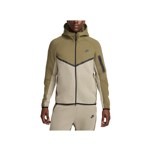 NIKE M NK TCH FLC FZ WR HOODIE verde