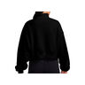 Nike Sudadera Mujer W NK STDO FLC PLSH OS CRP QZ NEGRO vista trasera