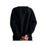 Nike Sudadera Mujer W NSW PHNX FLC OS LONG CREW NEGRO 04