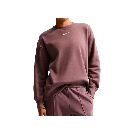 NIKE W NSW PHNX FLC OS LONG CREW morado