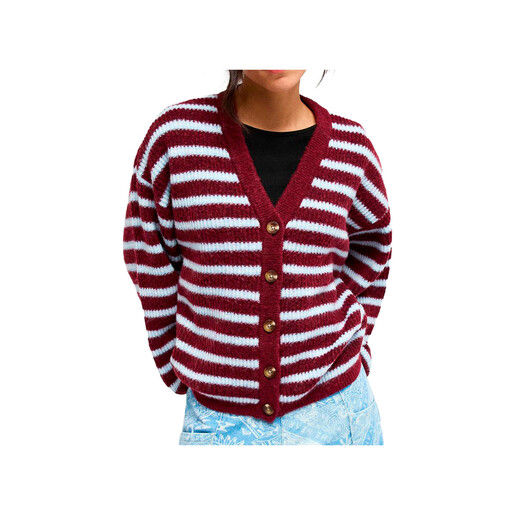 ROXY DEEP AS THE OCEAN STRIPES granate