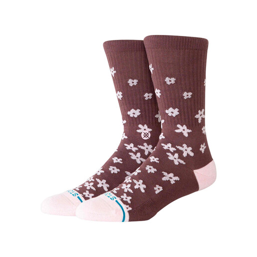 STANCE FLORAL DREAMS CREW marron
