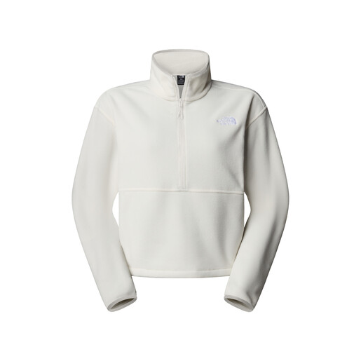 THE NORTH FACE W GLACIER FLEECE 1/2 ZIP SHORT JACKET blanco