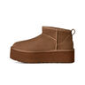 Ugg Zapatillas Mujer W CLASSIC ULTRA MINI PLATFORM MARRON lateral interior