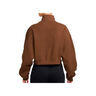 Nike Sudadera Mujer W NK STDO FLC MW OS CROP QZ vista trasera