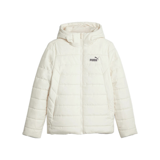 PUMA ESS HOODED PADDED JACKET blanco