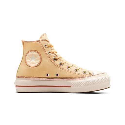 CONVERSE CHUCK TAYLOR ALL STAR LIFT PLATFORM CONTRAST STITCHING marron
