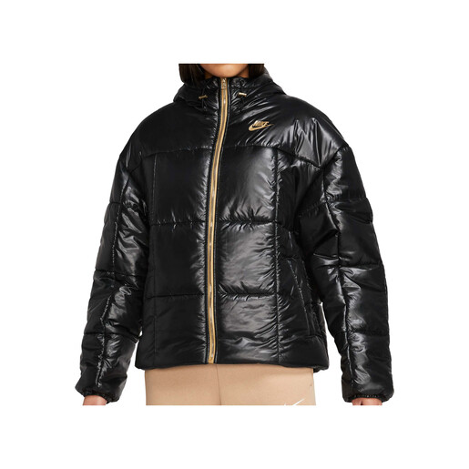 NIKE W NSW PE SHINE PUFFER negro