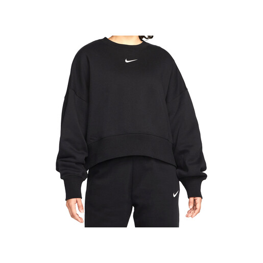 NIKE W NSW PHNX FLC OOS CREW negro