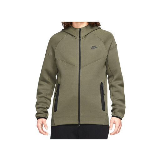 NIKE M NK TCH FLC FZ WR HOODIE verde