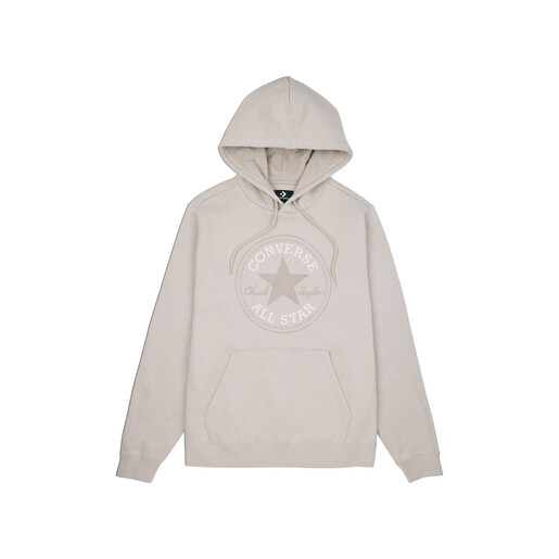 CONVERSE STANDARD FIT CENTER FRONT LARGE CHUCK PATCH CORE PO HOODIE B beige
