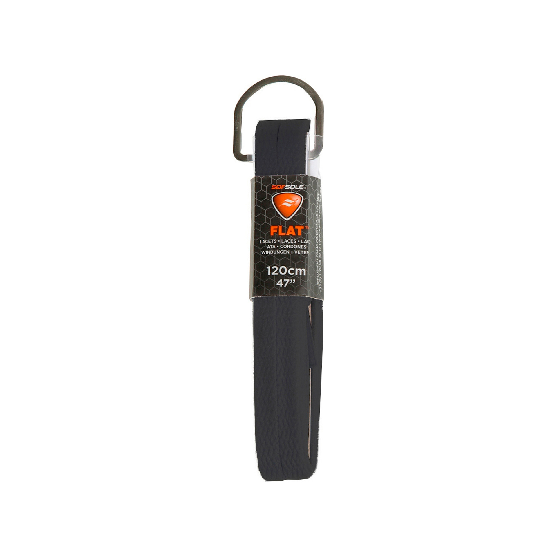 Sofsole Cordones FLAT 120 BLACK vista frontal Sofsole Cordones FLAT 120 BLACK vista frontal