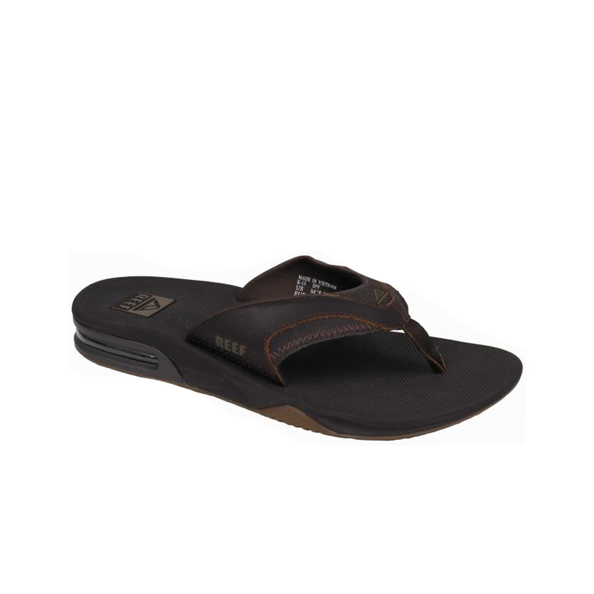 Reef Chancletas y Sandalias Hombre LEATHER FANNING BROWN lateral exterior Reef Chancletas y Sandalias Hombre LEATHER FANNING BROWN lateral exterior