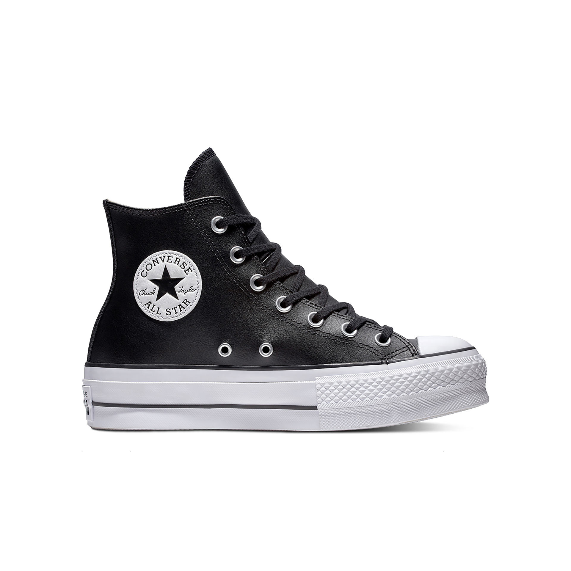 Converse Zapatillas Mujer CHUCK TAYLOR ALL STAR LEATHER PLATFORM lateral exterior Converse Zapatillas Mujer CHUCK TAYLOR ALL STAR LEATHER PLATFORM lateral exterior