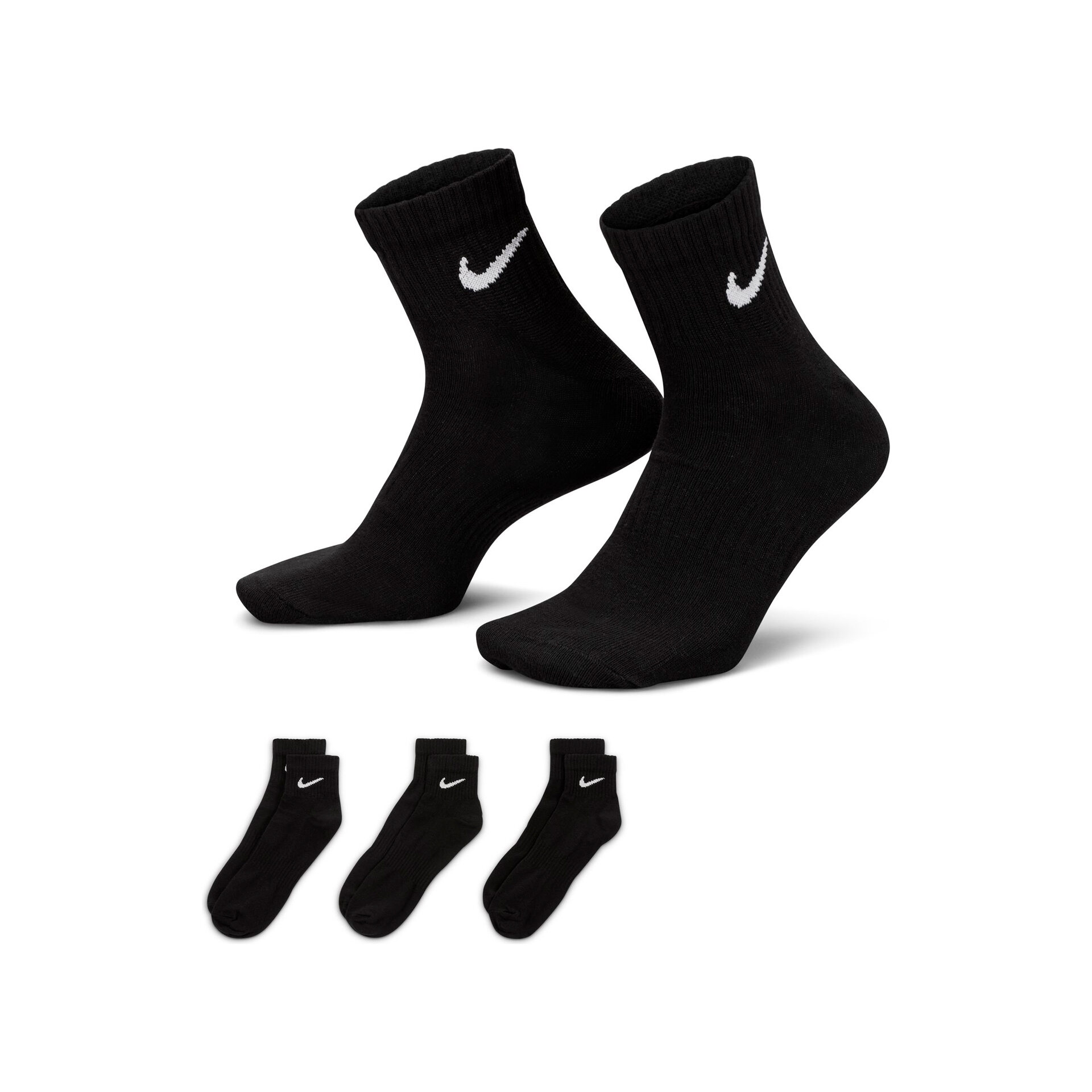Nike Calcetines U NK ED LTWT ANKLE 3P 132 vista frontal Nike Calcetines U NK ED LTWT ANKLE 3P 132 vista frontal