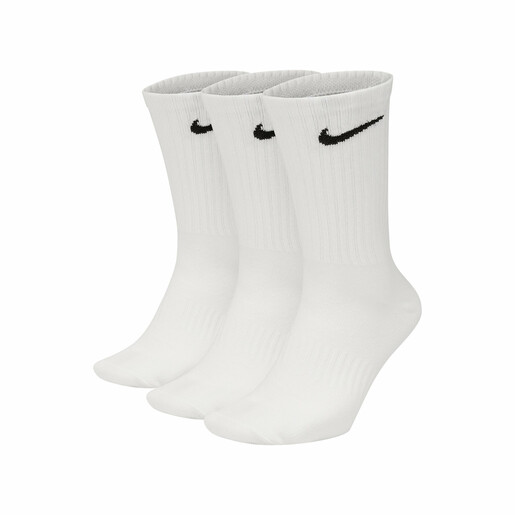 NIKE U NK EVERYDAY LTWT CREW 3PR blanco