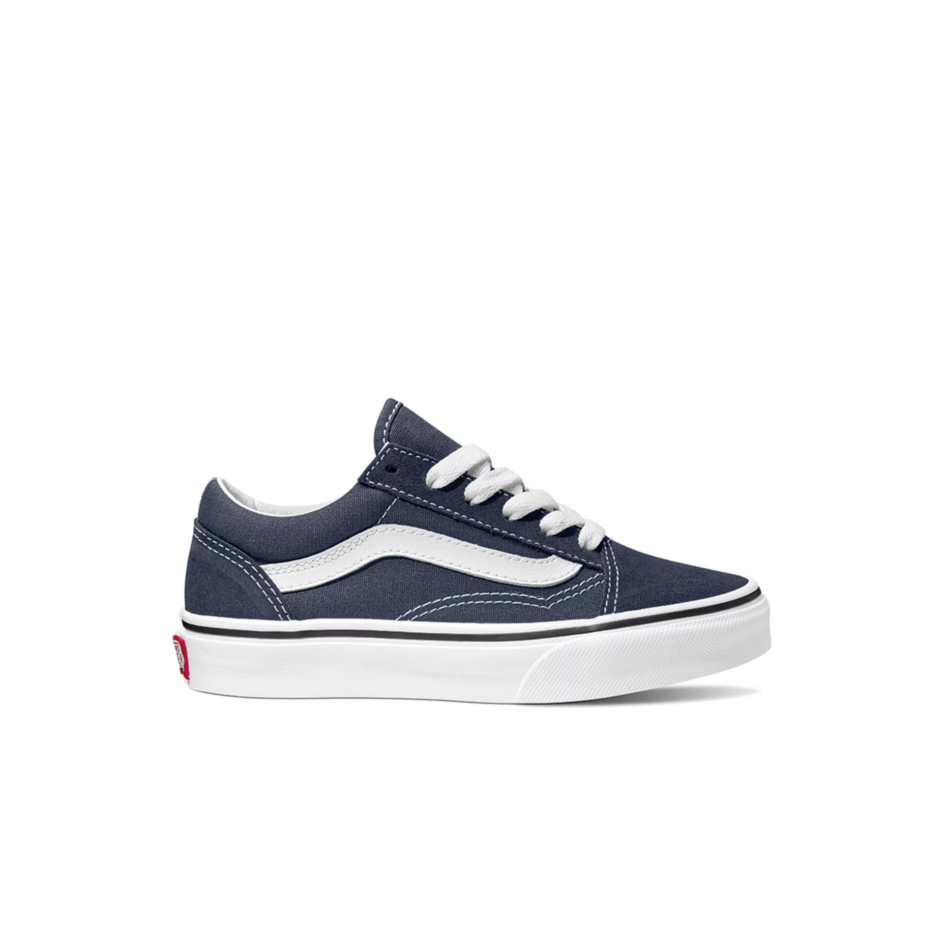 Vans Zapatillas Niña/os JN Old Skool INDIA INK/TRUE WHITE lateral exterior Vans Zapatillas Niña/os JN Old Skool INDIA INK/TRUE WHITE lateral exterior