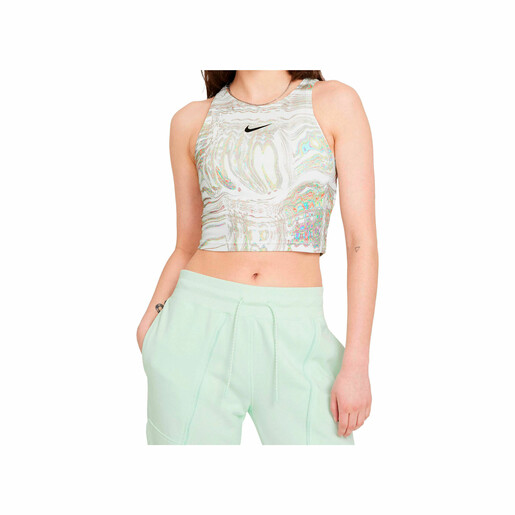 NIKE W NSW TANK AOP PRNT blanco