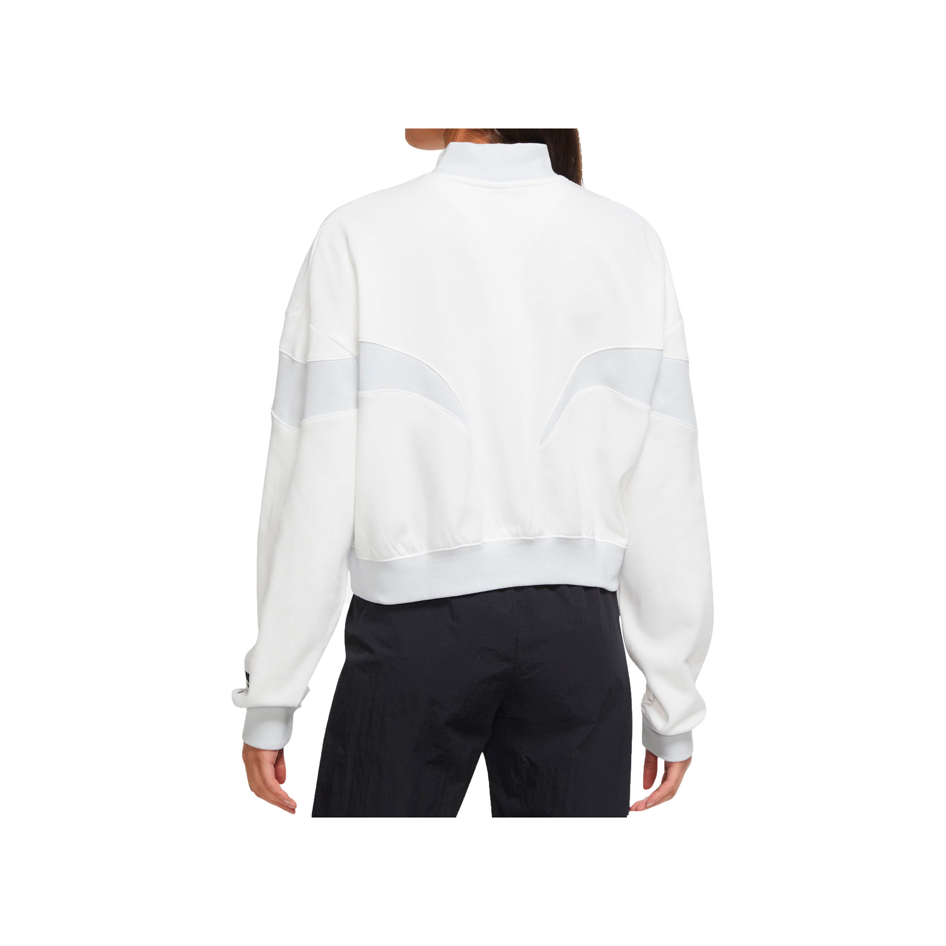 Nike Sudadera Mujer W NSW AIR FLC MOCK LS TOP vista trasera Nike Sudadera Mujer W NSW AIR FLC MOCK LS TOP vista trasera