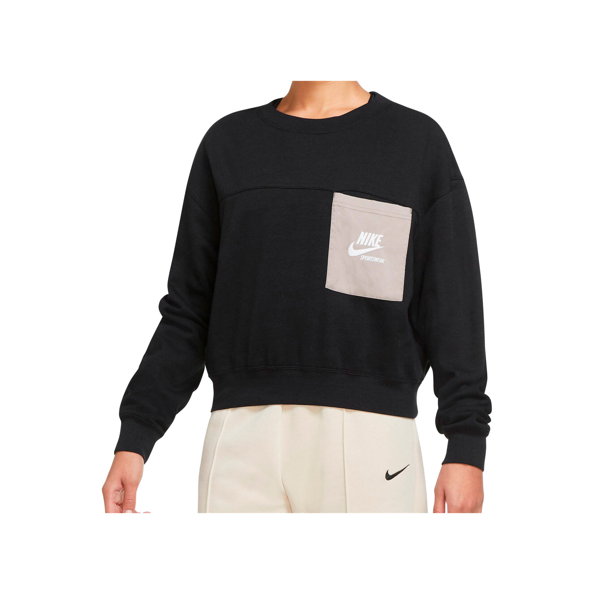 Nike Sudadera Mujer W NSW FLC CREW HTG vista frontal Nike Sudadera Mujer W NSW FLC CREW HTG vista frontal