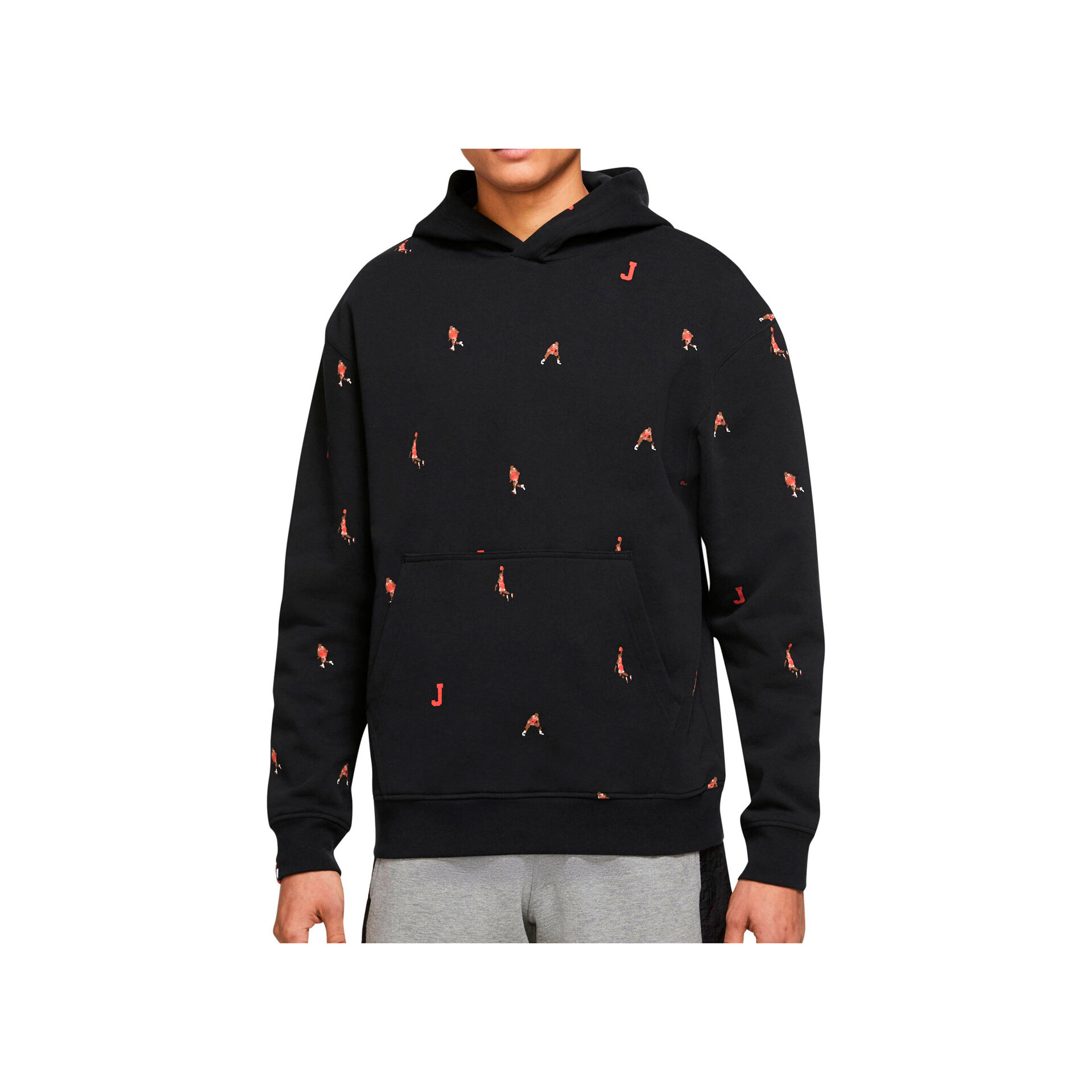 Nike Sudadera Hombre M J ESS STMT AOP FLC PO vista frontal Nike Sudadera Hombre M J ESS STMT AOP FLC PO vista frontal