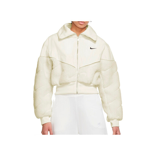 NIKE W NSW ICN CLSH SHRPA JKT beige