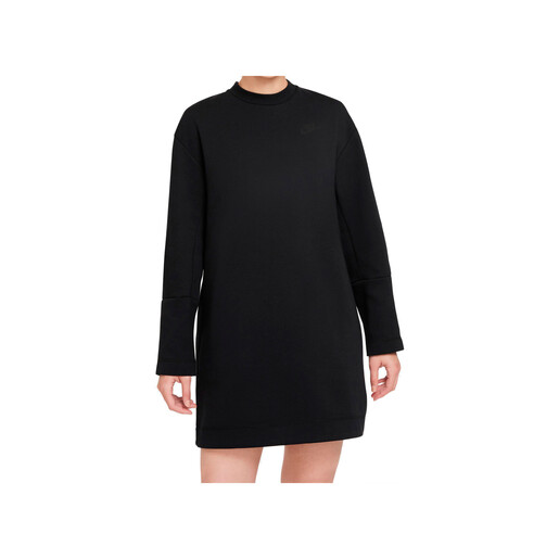 NIKE W NSW TCH FLC ESSNTL LS DRSS negro