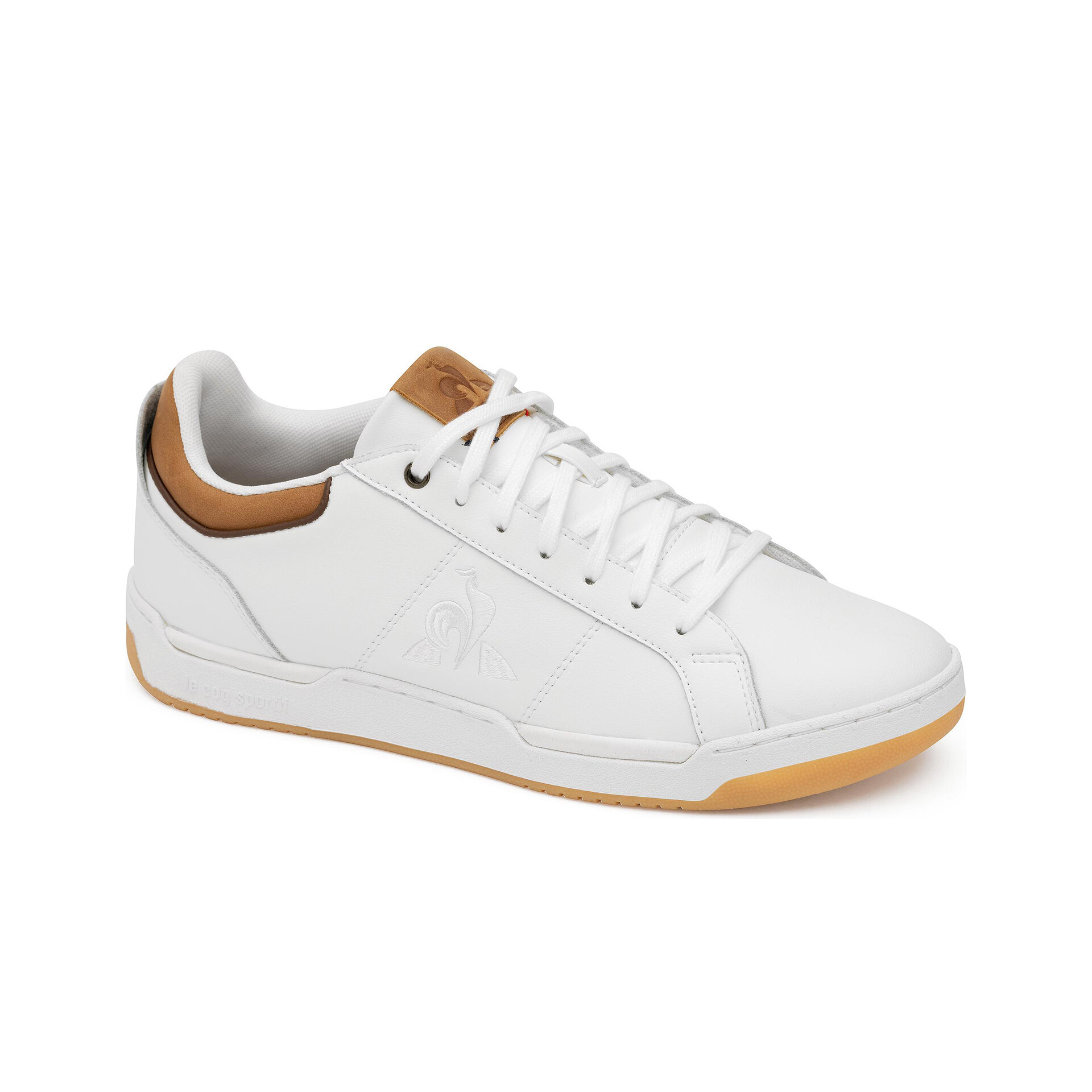 Le Coq Sportif Zapatillas Hombre STADIUM LEATHER MIX optical white/marath lateral exterior Le Coq Sportif Zapatillas Hombre STADIUM LEATHER MIX optical white/marath lateral exterior
