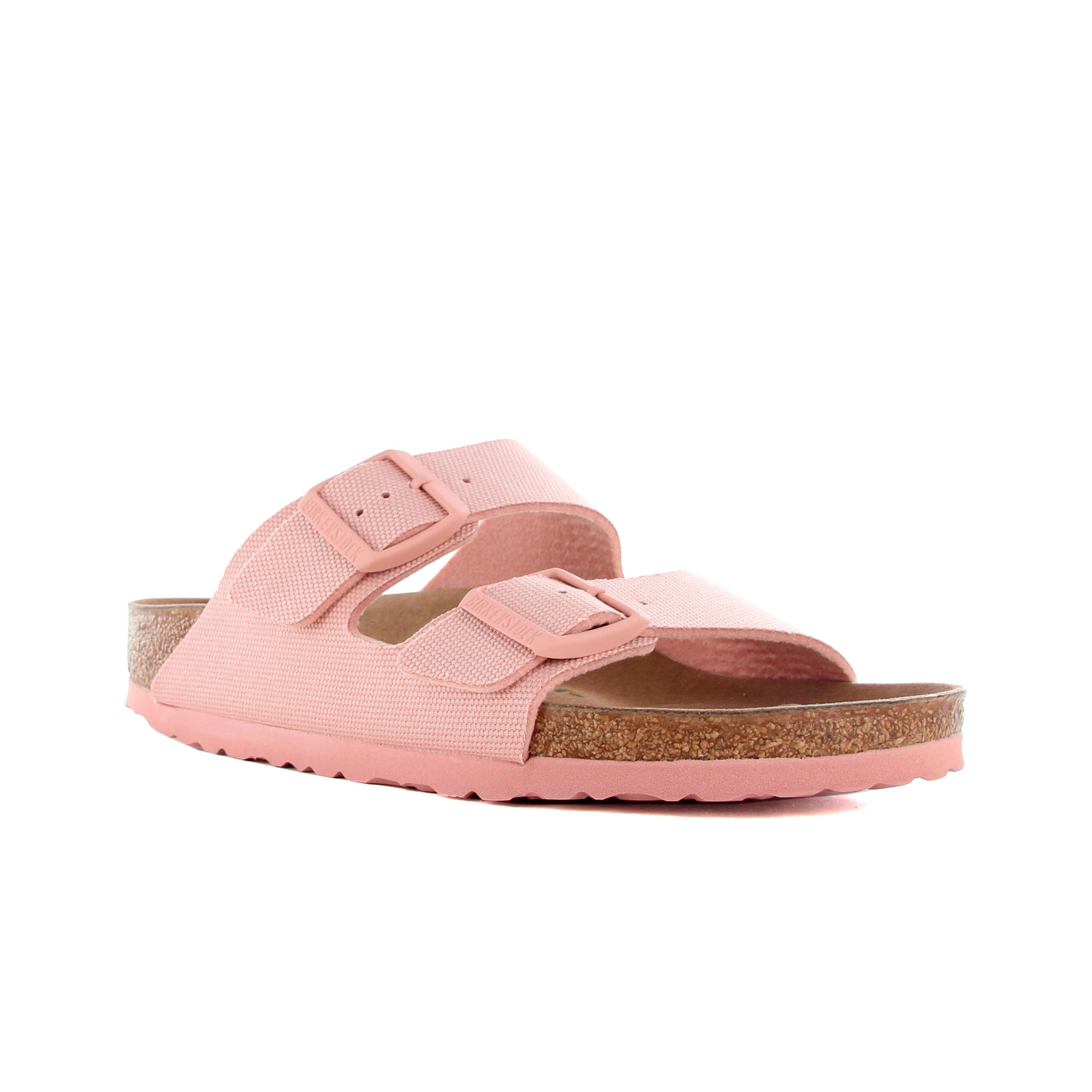 Birkenstock Chancletas y Sandalias Mujer Arizona TEX VEG Canvas Soft Pink vista trasera Birkenstock Chancletas y Sandalias Mujer Arizona TEX VEG Canvas Soft Pink vista trasera