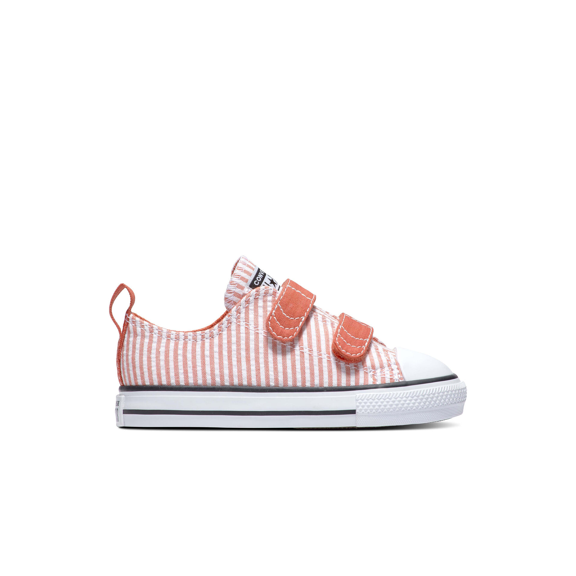 Converse Zapatillas Bebé CHUCK TAYLOR ALL STAR 2V SEERSUCKER STRIPES lateral exterior Converse Zapatillas Bebé CHUCK TAYLOR ALL STAR 2V SEERSUCKER STRIPES lateral exterior