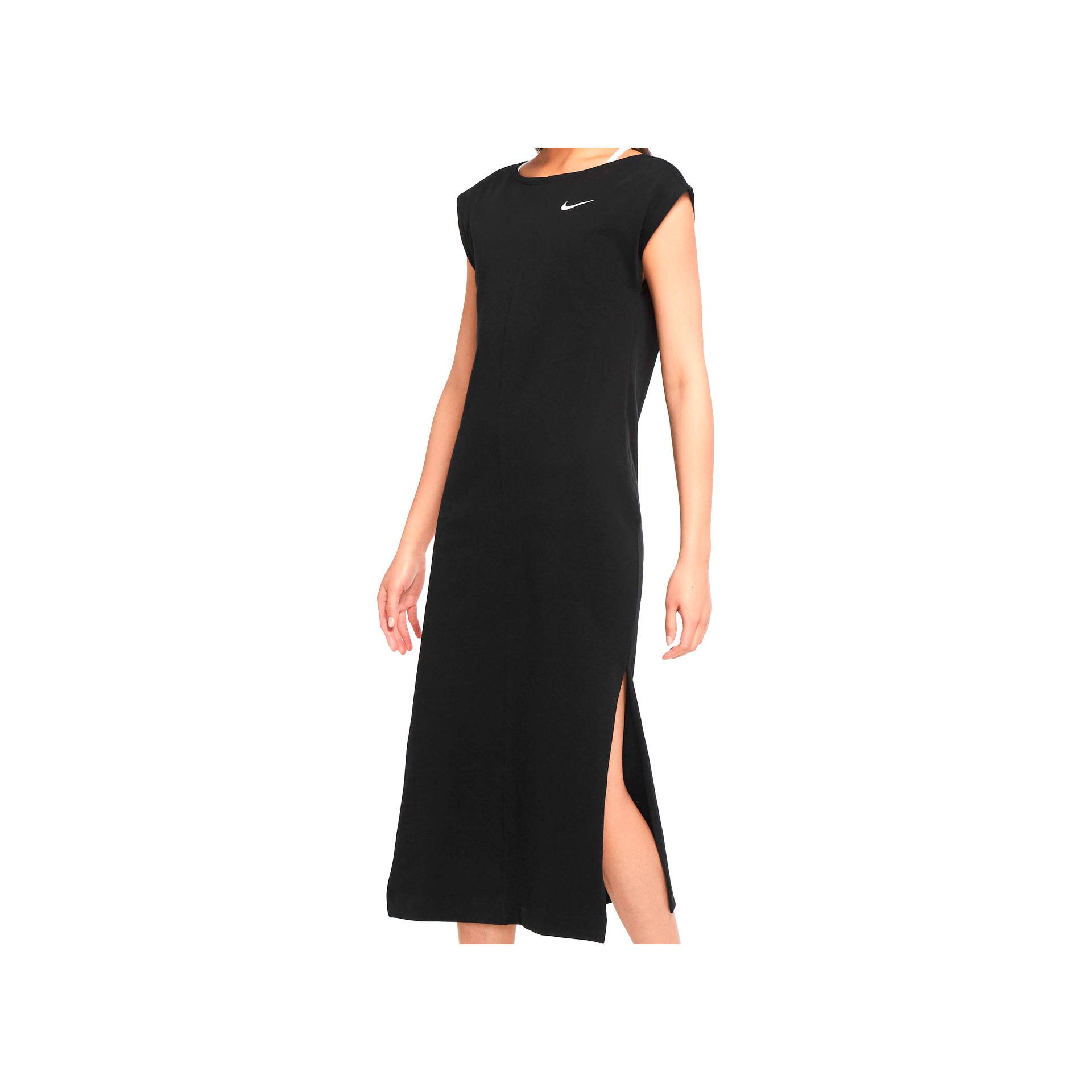 Nike Vestido W NSW JRSY SS DRESS MIDI vista frontal Nike Vestido W NSW JRSY SS DRESS MIDI vista frontal